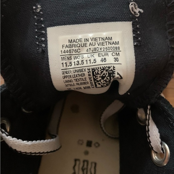 Converse All-Star Low Top Chuck Taylor Suede Leather Twilight Black 11.5M 13.5F - Picture 8 of 12